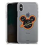 Silikon Hülle kompatibel mit Apple iPhone X Case transparent Handyhülle transparent Mickey Mouse Astrologie