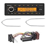 Set : Continental TR7412UB-OR MP3 Bluetooth AUX USB Autoradio + ISO Adapter + Entriegelungswerkzeug für Mercedes E-Klasse W124 S-Klasse W126