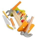 NOLITOY Bildungsspielzeug für Kleinkinder Holz Klopfbank mit Bunten Pegs Lernspielzeug für Jungen und Mädchen Fördert Motorische Fähigkeiten und Lernfreude