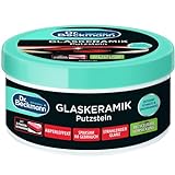 Dr. Beckmann Glaskeramik Putzstein | effektiver Kochfeld-Reiniger gegen hartnäckigen Schmutz | inkl. Spezialschwamm | 250 g (1er Pack) | Verpackung kann abweichen