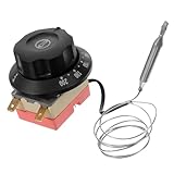 Tofficu Temperaturregler Thermostat für Elektroöfen und Fritteusen Hochwertiger Ersatzknopf mit Sicherheitsfunktionen für Präzise Temperaturkontrolle