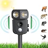 Ultraschall Katzenschreck 2024,Solar für Garten,Hunde, Marder, Ultraschall-Abschreckung, TierabwehrTierabwehr,Outdoor Repeller für Tiere, Abwehr mit Solarbetrieb