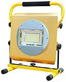 100W LED Arbeitsscheinwerfer Wiederaufladbar, 2400LM Tragbarer Flutlichtstrahler IP65 Wasserdichter Strahler, Auto-Notfall-Sicherheitslicht, Outdoor-Reiselampe für Camping, Werkstatt, Garten, Garage