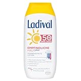 Ladival Empfindliche Haut Plus Sonnenschutz Lotion LSF 50+ - Parfümfreie Sonnenlotion ohne Farb- und Konservierungsstoffe - wasserfest, 200 ml