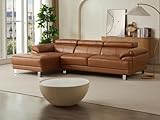 Vente-unique Ecksofa Leder - Karamell - Ecke Links - Excelsior II
