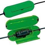 Brennenstuhl Safe-Box/Schutzbox für Verlängerungskabel (Schutzkapsel für Kabel, für die Verwendung im Innenbereich) grün