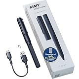 LAMY Safari Note+ Steel Black iPad Stift – Stylus Pen mit Palm Rejection, Neigungssensitivität & ergonomischen Griff – kompatibel mit verschiedenen iPad Modellen – bis zu 10 Stunden Akkulaufzeit