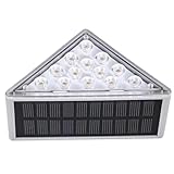 Kisangel LED Solar Treppenlicht Außen Warmweiß Solar Treppenstufen Licht für Garten Terrasse Weg Beleuchtung ohne Stromanschluss Energiesparend