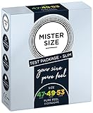 MISTER SIZE Kondome Probierpackung – Slim Package – 3er Pack (47-49 - 53 mm) / gefühlsechtes & hauchzartes Kondom/extra dünne & extra feine Condome / 100% Naturkautschuk-Latex/natural feeling