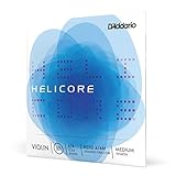 D'Addario Helicore Geigensaiten - Violine Saiten Geige 4/4 - Violinen-Saitensatz, 4/4, mittlere Spannung
