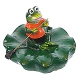 JOINPAYA Schwimmende Resin Frosch Figur Gartendeko Wetterfeste Teich Deko Lebensechte Miniteich Frosch Statue für Garten Terrasse und Innenraum Farbenfrohe Outdoor Tischdeko