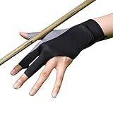 Generico Billard Schießhandschuhe - MATCHE POLCI A DROPPA POLCE ASCOLTI PROFESSIONAL 3 DIES DESIGN, nicht atmungsaktiver Stoff, flexible bequeme Kleidung, Spielausrüstung | für