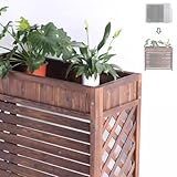 Abdeckung für Klimaanlagen, dekoratives Holzregal für Klimaanlage, Sichtschutz für Balkon, 82 x 32 x 70 cm, wetterfest und stilvoller Schutz