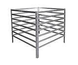 shelfplaza® HOME Komposter Metall 90x90x90 cm/Komposter 729 Liter/Komposter Stecksystem als Garten Komposter Metall verzinkt als Kompostierer für Garten Komposthaufen Metall/Kompost