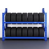 Robuster Reifenständer, 2 Etagen, Metallständer für Garage und Werkstatt