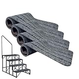 Generico Treppenteppich – Set mit 4 Stufenmatten, rutschfest, streifenbeständig, für Reisen im Freien mit Haustieren