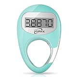 iGANK Simple Walking Pedometer 3D Schrittzähler für Männer Frauen Kinder (Türkis)