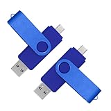 64GB Flash Drive 2 Pack, Thumb Drive High Capacity Multicolour, Bulk USB Flash Drives 64GB Metal Swivel, USB 2.0 Jump Drive Portable, Pen Drive Zip High Speed for Data Storage