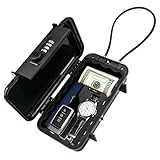 StrandSafe, Wasserdichter Strandtresor zum Anketten, Handy Safe, Zahlencode 4-stellig, Abschließbare Box, Strandsafe für ihre Wertsachen, Ideal für Reisen, Strand/Pool/Camping, Schlüsseltresor Außen