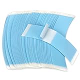 48 Stück Perückenband Doppelseitiges Klebeband für Perücken Wasserdichtes Perücken Kleber Toupet Klebeband Extra Stark Unsichtbar Wig Glue Tape für Spitzenperücken (blau)