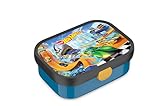 Mepal - Brotdose Kinder Campus - Bento Box Kinder - Brotdose Kinder mit Fächern & Gabel - Meal Prep Box mit Clip-Verschluss - BPA-frei & Spülmaschinenfest - 750 ml - Hot Wheels