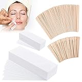 250 Stück Vliesstreifen für Warmwachs,Wachsstreifen Papier Haarentfernung mit Streifen Papier Papierwachsstreifen mit spatel Vliesstoff Wachs Streifen Gesicht für Depilation auf Gesicht & Beinen