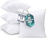 Utopia Bedding 4er Set Kissenfüllung 40 x 40 cm, Innenkissen Füllkissen Kopfkissen Sofakissen (Weiß)