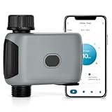 rainfactory Bewässerungscomputer WLAN mit Messinganschluss, Smart Water Timer, APP Steuerung, Alexa & Google Home kompatibel, bis zu 20 Bewässerungspläne, IP55 wasserdicht, bis zu 80m Reichweite