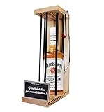 Personalisierte Geschenke für Männer Frauen Geschenkidee - Eiserne Reserve Black Edition Jim Beam Whisky (1 x 0.70 l) incl. Notsäge - Papa Mama Geburtstag Hochzeit