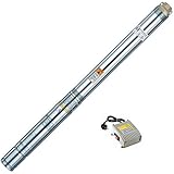 Agora-Tec® AT- 3' Brunnenpumpe 750W mit 30 m Kabel Edelstahl-Tiefbrunnenpumpe mit max: 10,8 bar, 3200l/h
