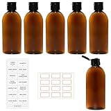 PWGHWG 100ml Reiseflaschen zum Befüllen, 6 Stück Shampoo Flaschen zum Befüllen mit Etiketten, Kleine Flaschen zum Befüllen, Kosmetik, Shampoo, Lotion, Spülung