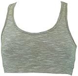 GURU SHOP BraTop, Yogatop aus Bio-Baumwolle - Helles Olivgrün, Damen, Size:M