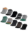 Occulto Jungen & Mädchen Sneaker Socken 10er Pack (Modell: Mikl) Grün Grau 27-30