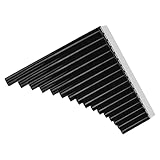 Panflöte, rigoroses Testen 16 Pfeifen Panflöte Spielen Sie ganz einfach ein Lied für Musik(Schwarz)