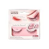 KISS Look So Natural Collection, 1 Paar künstliche Wimpern, Shy, leicht und, enthält Wimpernkleber