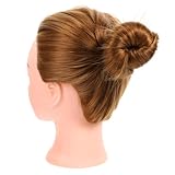 IDEANATEGRATE Salon Mannequinkopf Golden Hochtemperaturbeständiges Seidenmaterial Frisierkopf für Flechten und Styling Übungskopf für Friseurschüler und Kosmetikprofis