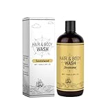 2 In 1 Shampoo Und Duschgel FüR MäNner,100ml Sandelholz-Shampoo, Duschgel Herren,NatüRliche Inhaltsstoffe, Erfrischende Und Reinigende, Feuchtigkeitsspendende Haarpflege (1)