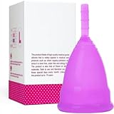 Menstruationstasse,Menstrual Cup,Diskret und Hygienische Menstruationskappe,Weiches,flexibles,Wiederverwendbare(Lila-L)