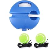 Shamdon Home Collection Tennis Trainer, Tennistrainer Baseboard mit Schnur und 2 Tennisbälle Selbststudium Praxis Tennisball Training Tool für Anfänger, Kinder, Erwachsene (Blau-A)