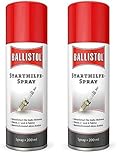 BALLISTOL 25500 Starthilfe-Spray Startwunder 200ml Spray – Schnellstart für kalte Motoren – Diesel, 2-Takter, 4-Takter (Packung mit 2)