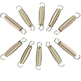 10x Trampolin Feder - 13,5 cm lang - mit 2 Haken - Federstahl Ø 3 mm - verzinkt 135 mm