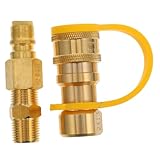 HANABASS für Gastankofen gasflasche Durcheinander Propanschlauch Schnellkupplung Grill Gasofen Ofenregler und Chefkoch Brennerabdeckungen für Gasgrills Messing Golden