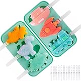 Eis am Stiel Formen Silikon, 2 Stück Eisformen mit 12 Sticks, Ice Lolly Mold Popsicle Set für Kinder und Erwachsene BPA Frei