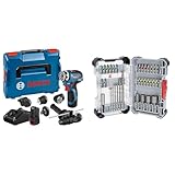 Bosch Professional 12V System Akku Bohrschrauber GSR 12V-35 FC + 35x Extra Hard Schrauberbit‑ und CYL-3 Bohrer-Set (197 x 110,5 mm)