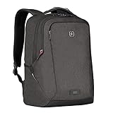 WENGER MX Professional Laptop-Rucksack mit Tabletfach, Notebook bis 16 Zoll, Tablet bis 10 Zoll, Organizer, 21 l, Damen Herren, Büro Business-Reisen Uni, Grau, 611641