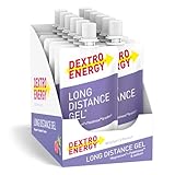 DEXTRO ENERGY LONG DISTANCE GEL WILDBERRY + MAGNESIUM + NATRIUM ZUSATZ - 12x50ml (12er Pack) - Energy Gel für lange Workouts, Kohlenhydrat Konzentrat mit Elektrolyt Zusatz und Palatinose