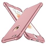 ORETECH Kompatibel mit iPhone 6/6s Hülle,mit [2X Displayschutzfolie] 360 Grad Stoßfest Ganzkörperschutz Handyhülle TPU Silikon Bumper Hard PC Kratzfeste Case Schutzhülle für iPhone 6/6s 4.7'-Roségold