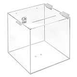 Zeigis Losbox aus Acrylglas mit Schloß in 200x200x200mm Spendenbox/Aktionsbox/Gewinnspielbox/transparent/durchsichtig/Acryl/Plexi/abschließbar
