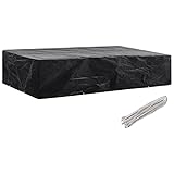 Gartenliege-Abdeckung mit 8 Ösen (218x77x55 cm) - Wasserdichte PE-Schutzhülle für Gartenmöbel - Aluminiumösen für extra Halt - Ideal für Terrasse und Balkon