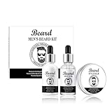 Bartpflege Set FüR MäNner,Bart Pflege,Bart Wachstum RasieröL Herren,Bartshampoo,Bart Balsam,Pflege,Reparatur & Anti-Frizz,Macht Den Bart Weich SchüTzt Und StäRkt Den Bartwuchs